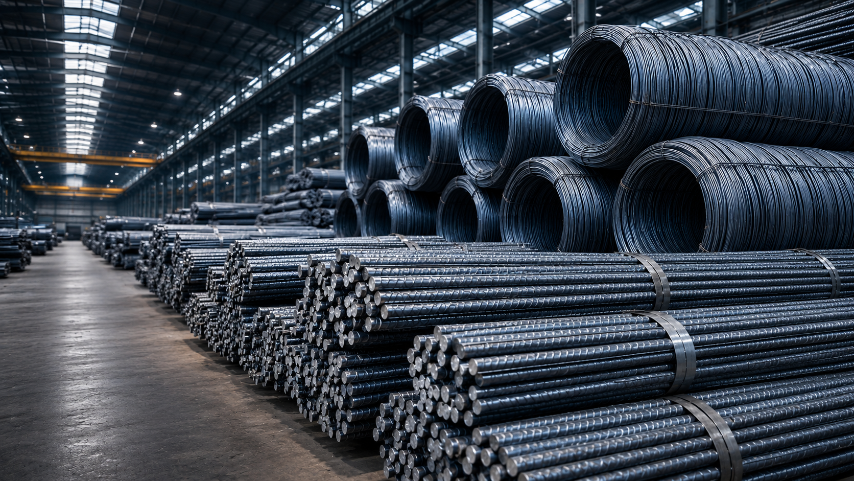 High-grade TMT reinforcement rebars supplied by Srinivasa Steel in Andhra Pradesh